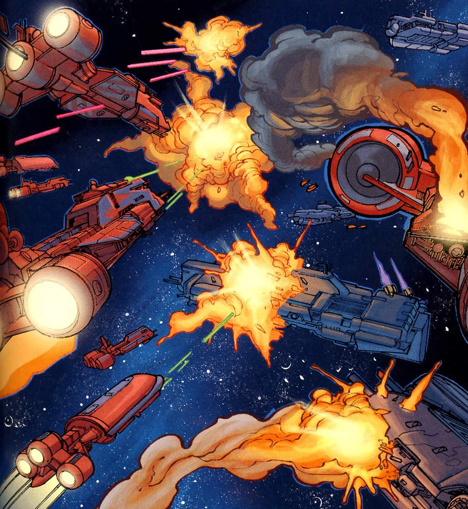 Корабли Корпуса Юстиции ведут бой. Восстание Йинчорри Корабли Корпуса Юстиции ведут бой. Восстание Йинчорри