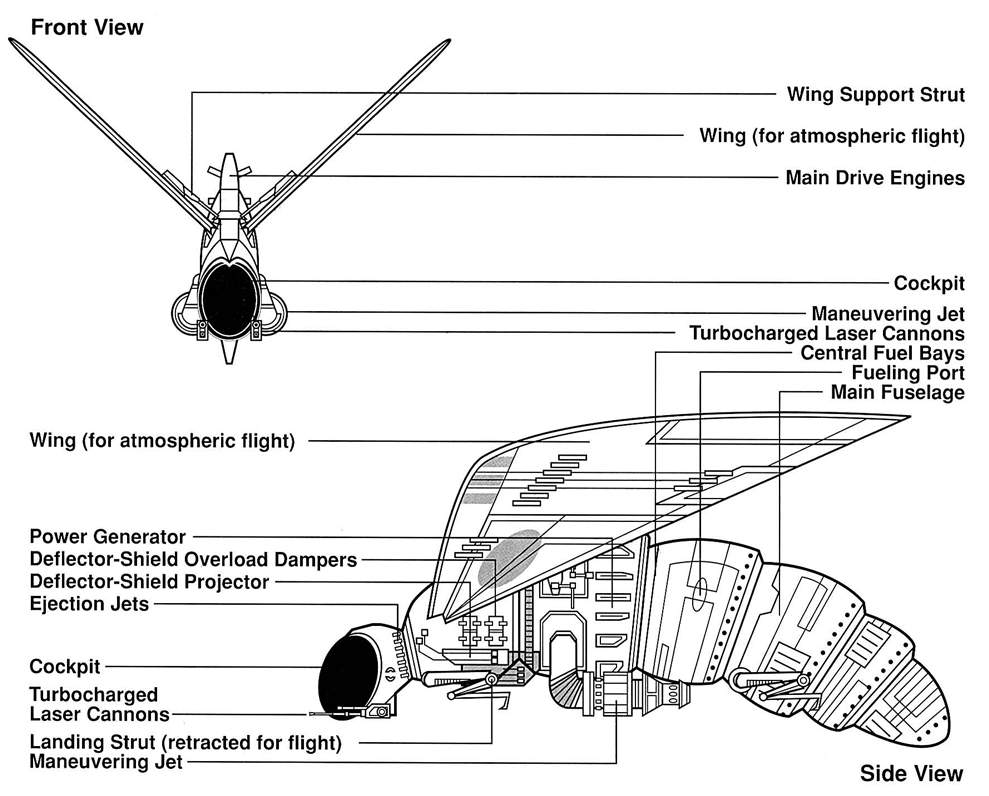 схема космического перехватчика Шершень