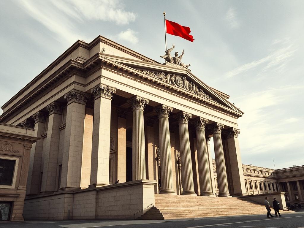     L'architecture fasciste de l'Empire et son message de pouvoir. Langage stylistique : monumentalité, rationalisme et archaïsme