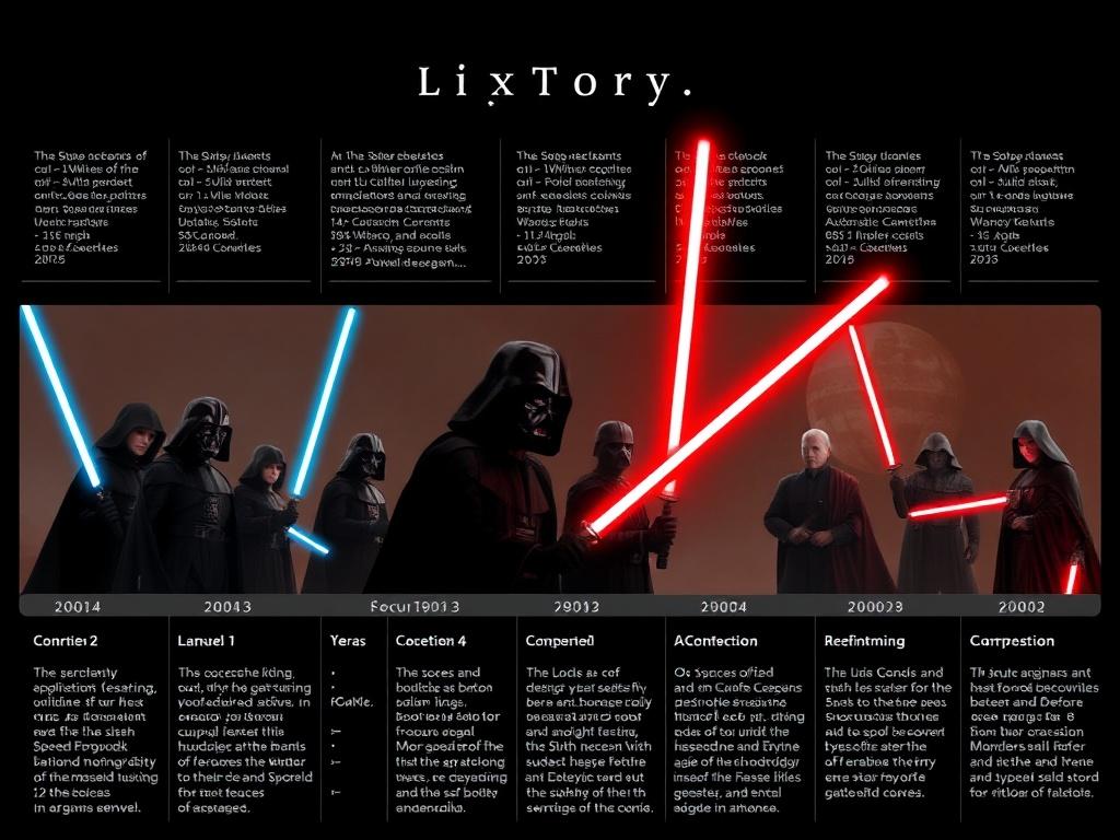     Die Geschichte der Sith. Tabellarische Übersicht: Epochen und Kennzeichen