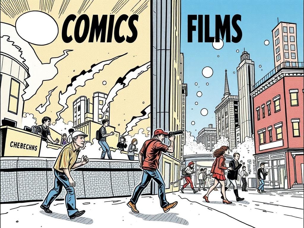     Von Comics zu Filmen: Die visuelle Entwicklung. Die filmische Bildsprache: Bewegung, Schnitt und Ton