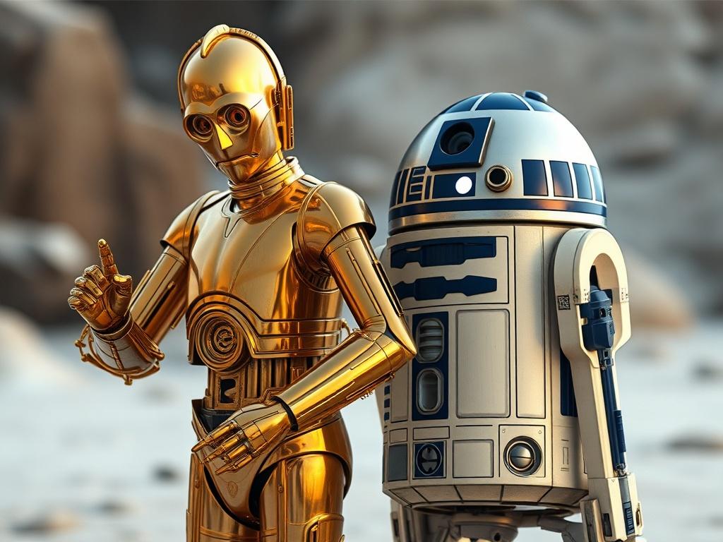El rol de los droides en la galaxia: C-3PO y R2-D2.. La dinámica entre ambos: complemento narrativo y emocional