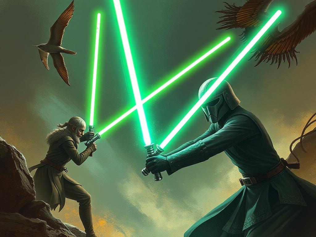     L'art du sabre laser : formes de combat et cristaux Kyber. Pour finir