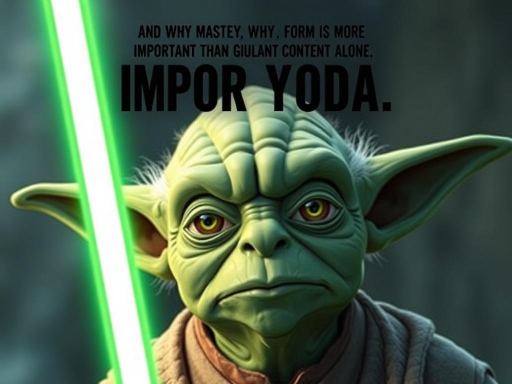     Die Weisheit von Meister Yoda. Warum die Form wichtiger ist als der Inhalt allein