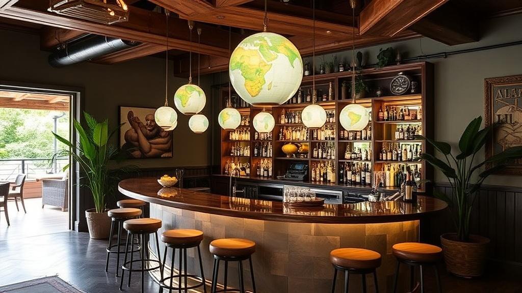 Find out how a globe bar will transform your interior in one day.фото